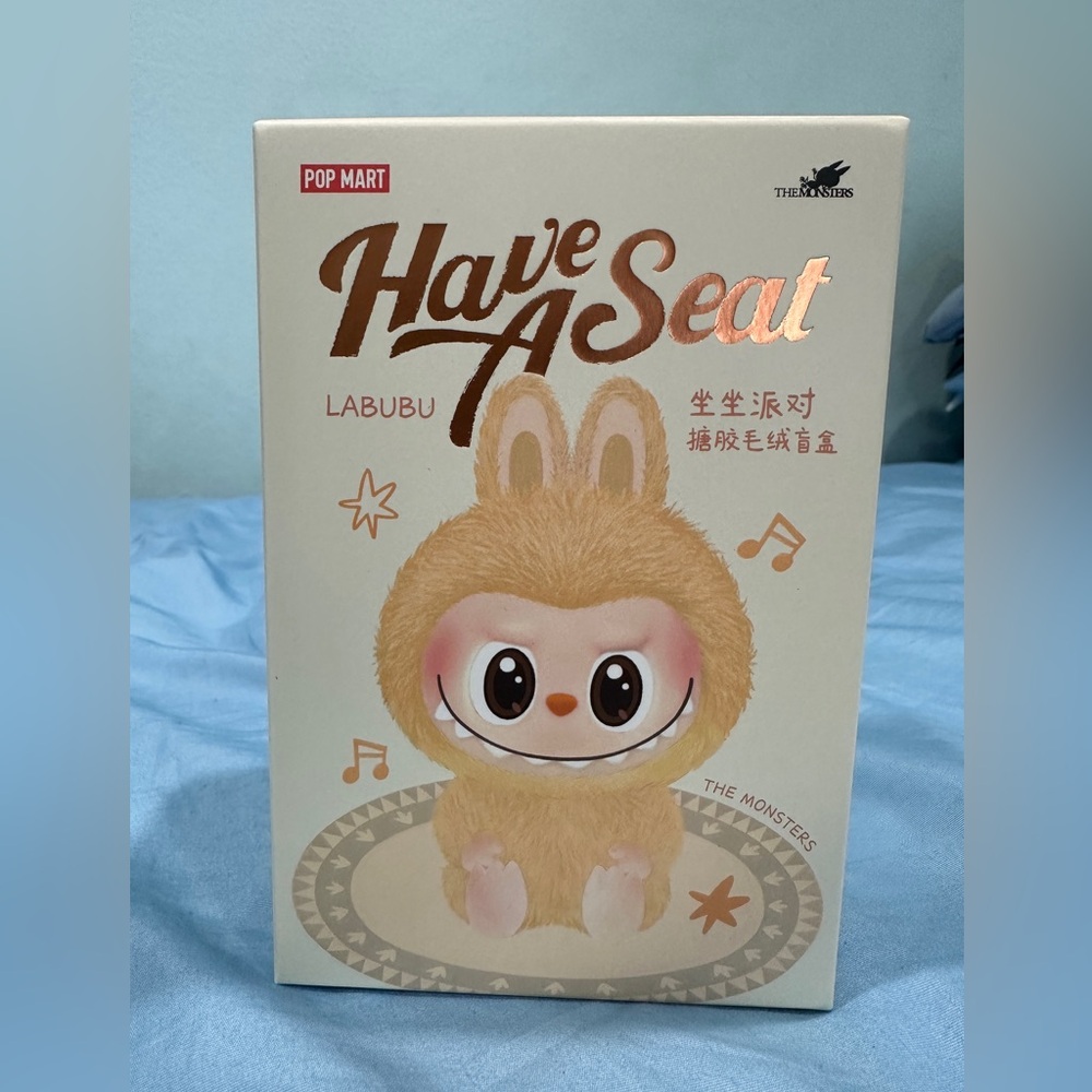 QUQU Pop Mart LABUBU Sealed Blind Box Have A Seat Vinyl Plush Key Ring